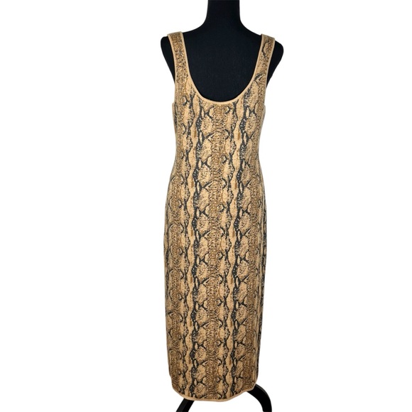 LPA‎ Snakeskin Print Knit Midi Dress - Size XL - Picture 2 of 7